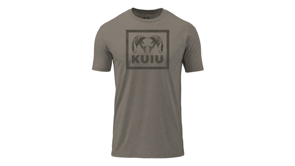 Kuiu KUIU Topo Box T-Shirt in Warm Grey Size 3XL, Warm Grey, 3XL, Cotton, Adult, Male, 7625170976926