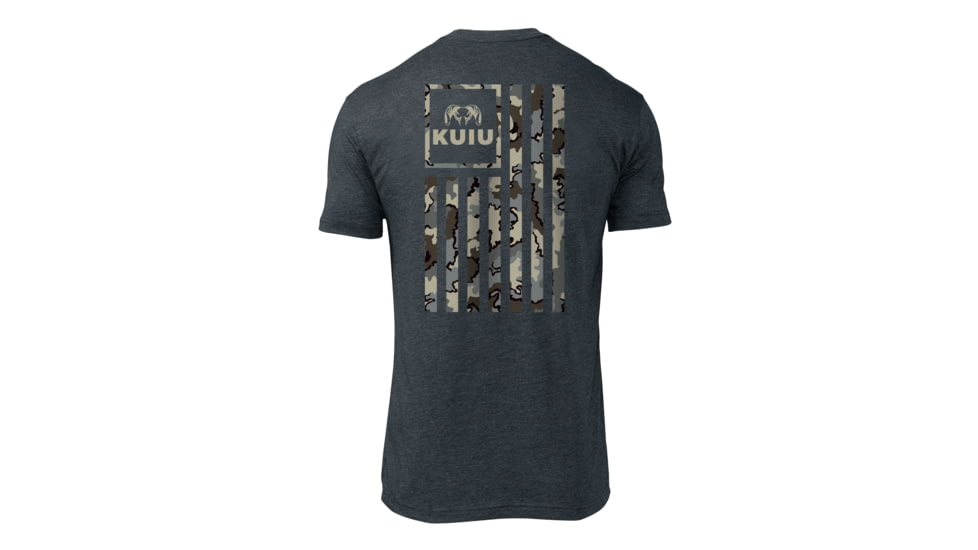 Kuiu KUIU Vertical Vias Flag T-Shirt in Charcoal Size 3XL, Charcoal, 3XL, Cotton, Adult, Male, 7356473671838