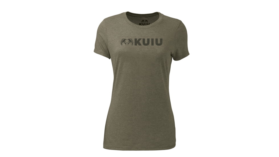 Kuiu KUIU Womens Topo Block Logo T-Shirt in Military Green Size 2XL, Military Green, 2XL, Cotton, Adult, Female, 7974540640414