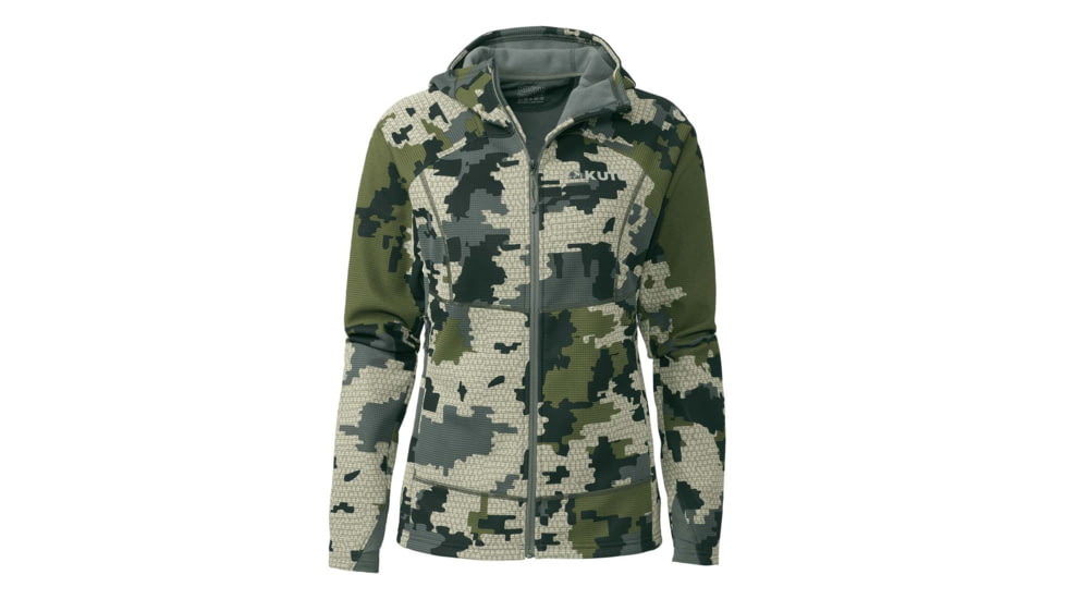 Kuiu Peloton 240 Full Zip Hunting Hoodies - Womens, Verde, XL, 22021-V2-XL