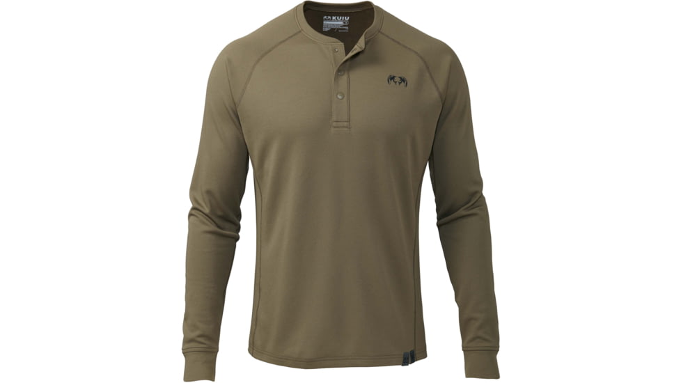 Kuiu PRO Merino 200 Henley Shirt - Mens, Ash, M, 22005-AS-M
