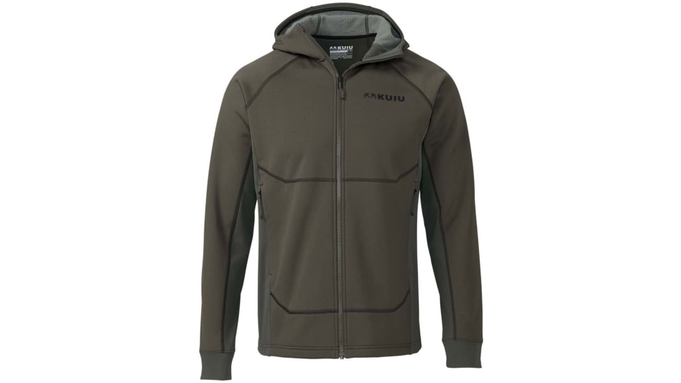 Kuiu StrongFleece Hybrid 280 Full Zip Hoodie - Mens, Ash, L, 40034-AS-L