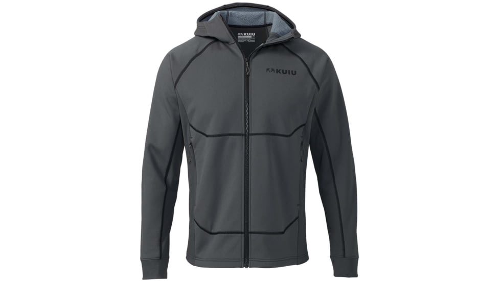 Kuiu StrongFleece Hybrid 280 Full Zip Hoodie - Mens, Gunmetal, L, 40034-GM-L