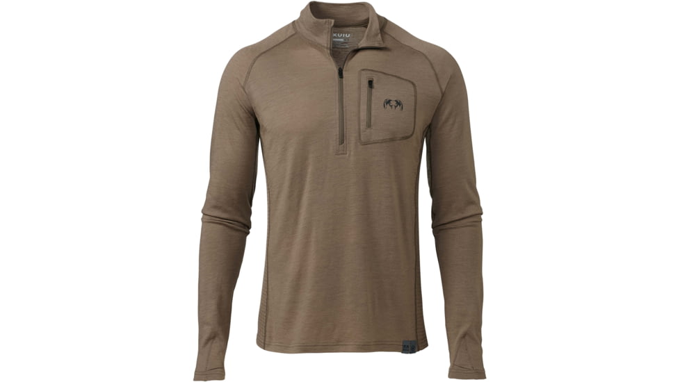 Kuiu ULTRA 145 Zip-T Hunting Shirt - Mens, Ash, Small, 20011-AS-S