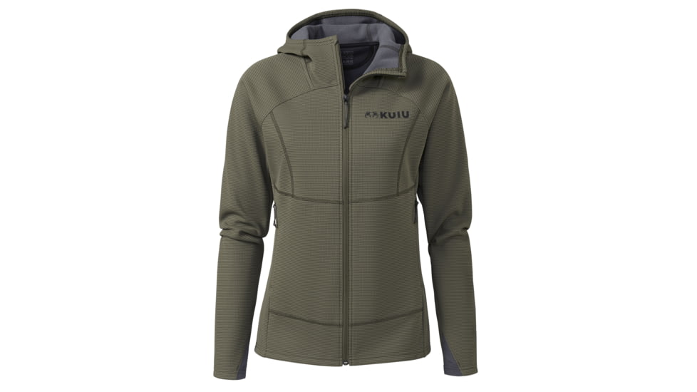 KUIU Womens Peloton 240 Full Zip Hunting Hoodie in Ash Size XL 760C6CA1, Ash, XL, Adult, Female, 7670886400158