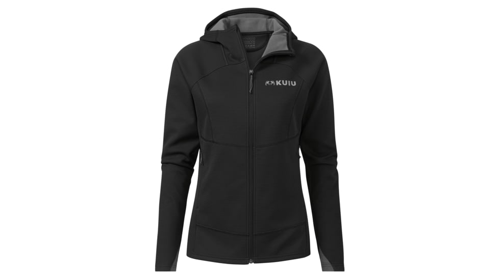 KUIU Womens Peloton 240 Full Zip Hunting Hoodie in Black Size XL 292F0649, Black, XL, Adult, Female, 7670894428318