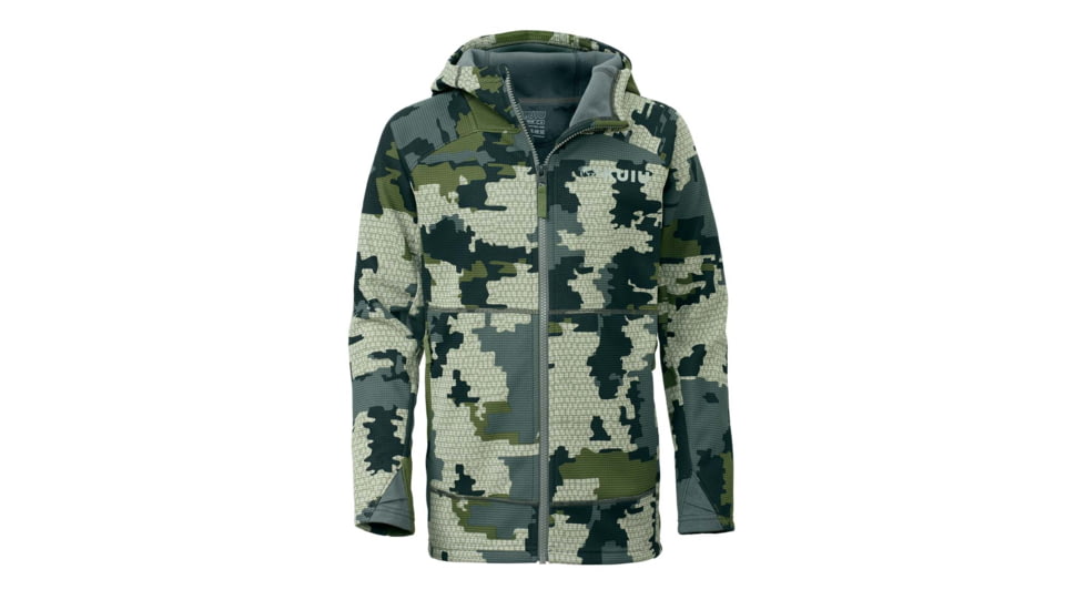 Kuiu Youth Peloton 240 Full Zip Hoodies, Verde, YS, 20036-V2-YS