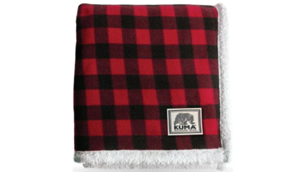 Kuma Outdoor Gear Lumberjack Sherpa Throw, Red/black, NEW AVAILABLE SS26, 418-KM-LJST-LG-RB