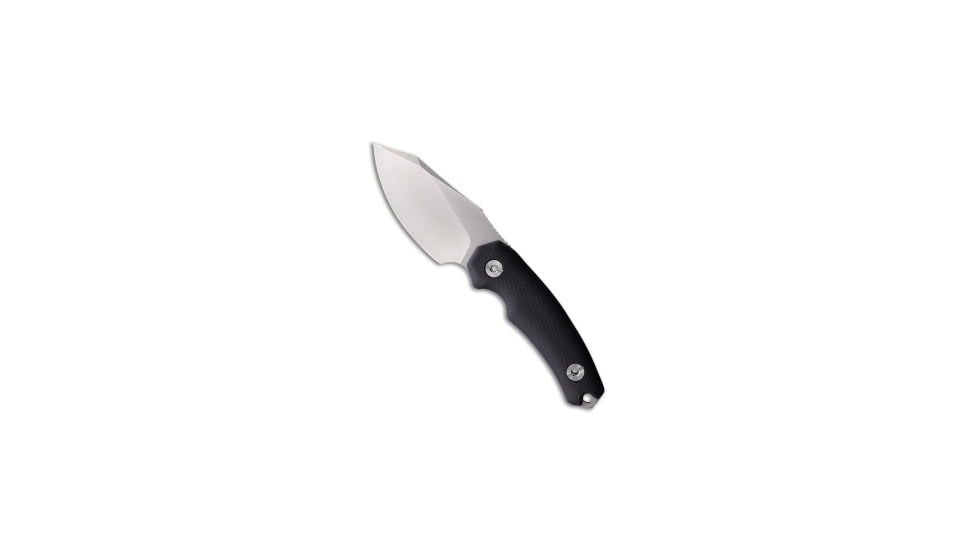 Kunwu Kunwu Knives Stiffy D Fixed Blade Knife Black Micarta 3.5" Satin, Black, Vanadis 4 Extra, adult, BHQ-222375