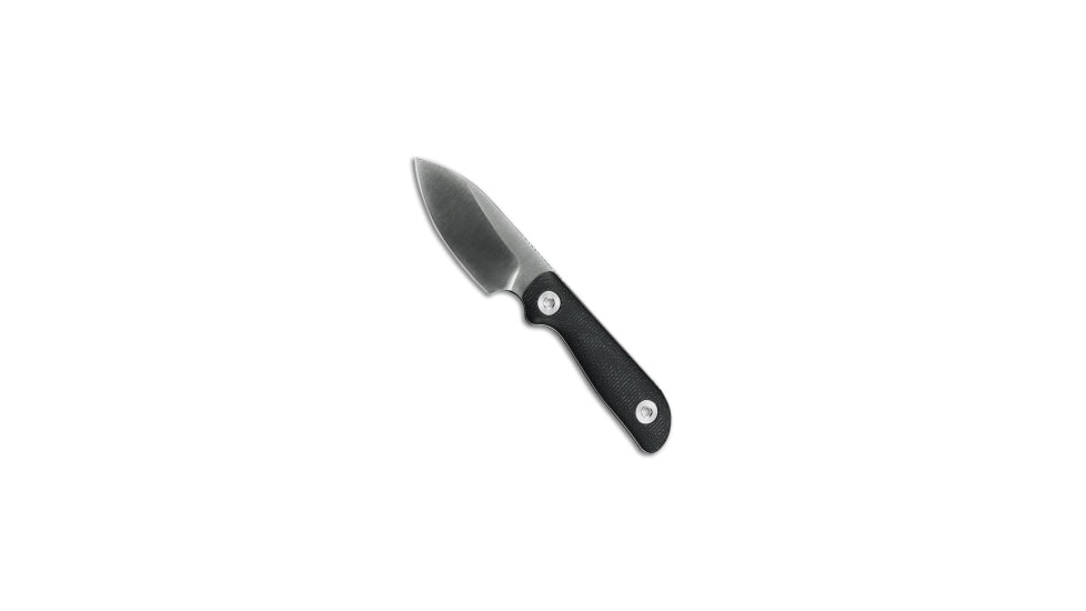Kunwu Kunwu Knives Stiffy P Fixed Blade Knife Black Micarta 3" Satin, Black, Vanadis 8, adult, BHQ-218579