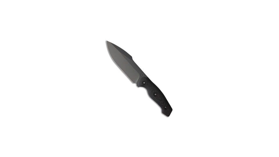 Kunwu Kunwu Stiffy G Fixed Blade Knife Black Micarta 6.1" Teflon Coated, Black, ASSAB 88, adult, BHQ-228897