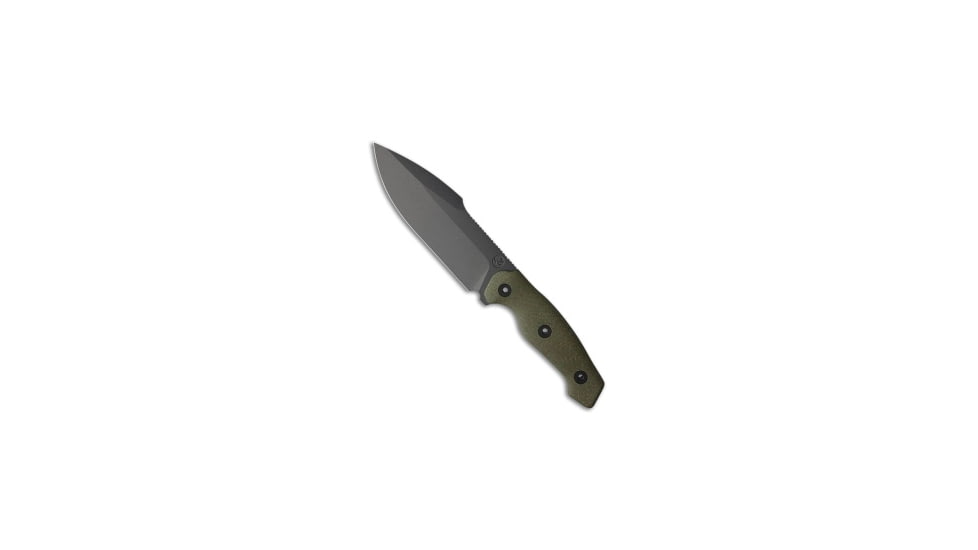 Kunwu Kunwu Stiffy G Fixed Blade Knife OD Green Micarta 6.1" Teflon Coated, OD Green, ASSAB 88, adult, BHQ-228900