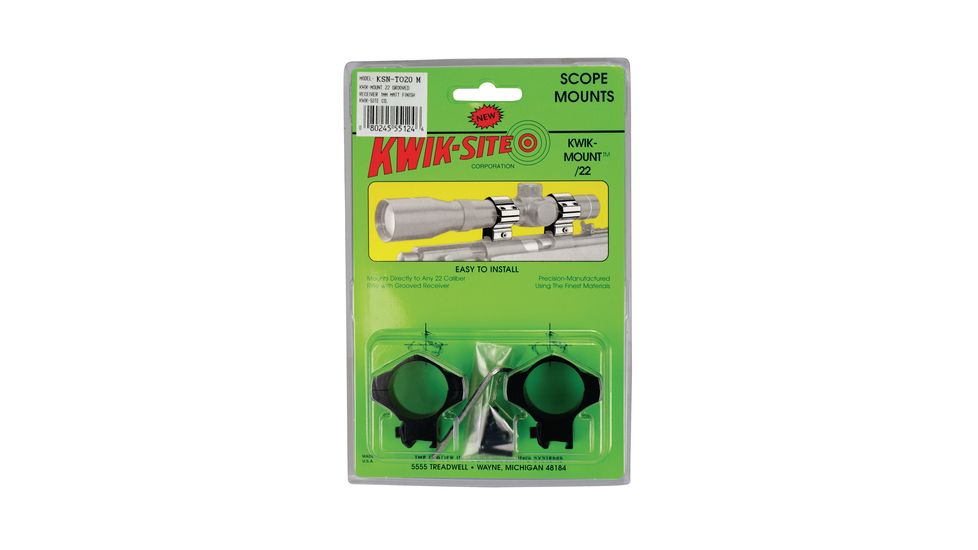 Kwik-Site 22 Mount Grooved Receiver Rifle 1 Inch 11mm Mount Matte