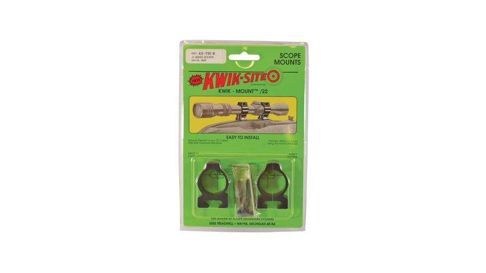 Kwik-Site Dovetail Mounts for .22 Grooved Receiver 1 Inch Matte Black KS-T90-M