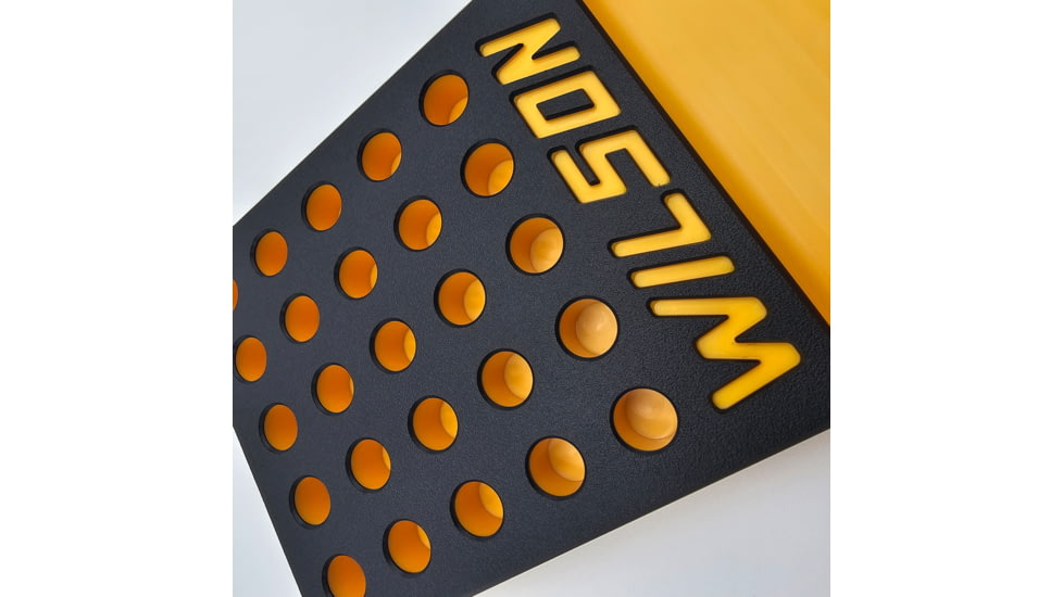 L.E. Wilson Ammo Tray - 25 Holes, .378, Black/Yellow, W25-PBY38