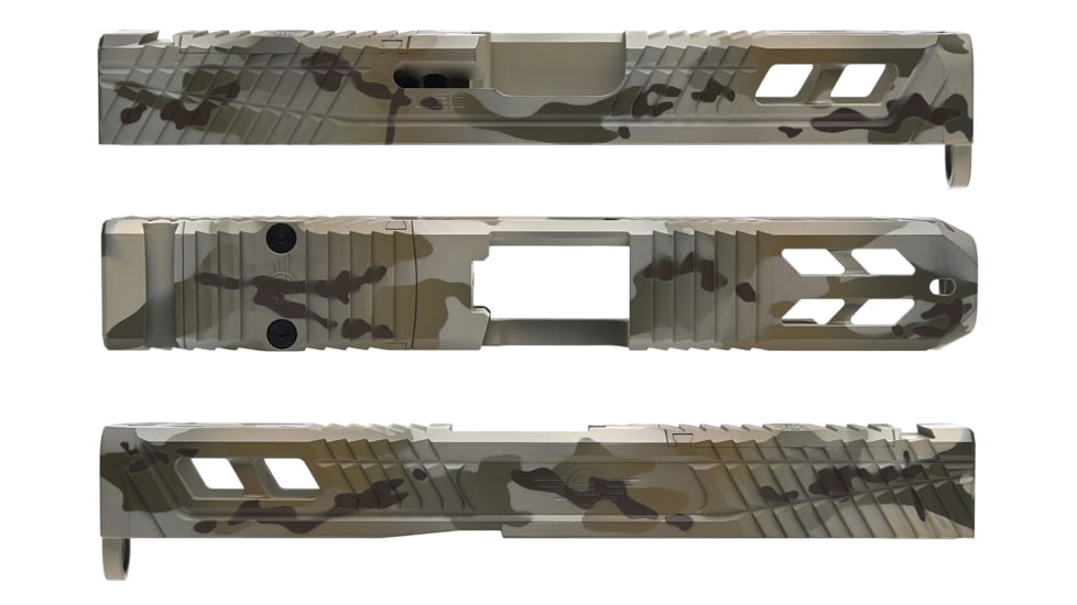 L2D Combat Catalyst Slide RMR Ready, Fits Glock 19 Gen 5, Arid Multicam Cerakote, LD-S-C-195-AM