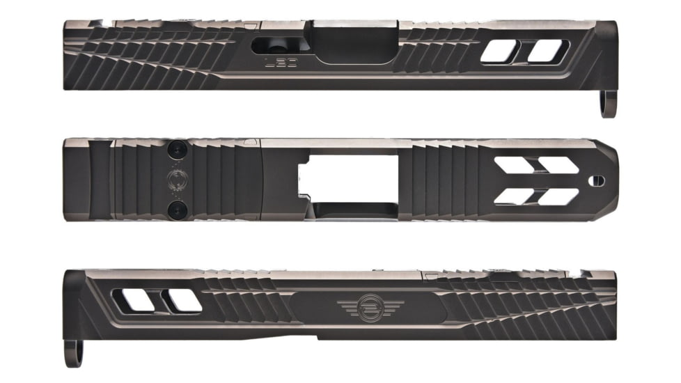 L2D Combat Catalyst Slide RMR Ready, Fits Glock 19 Gen 5, DLC Metallic Grey, LD-S-C-195-MG