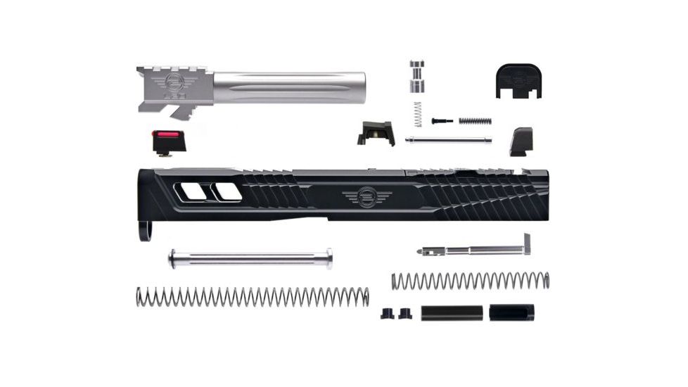 L2D Combat Complete Catalyst Upper Non-Threaded, Fits Glock 19 Gen 3, Black/Stainless, LD-CU-C-193-BLK-SS
