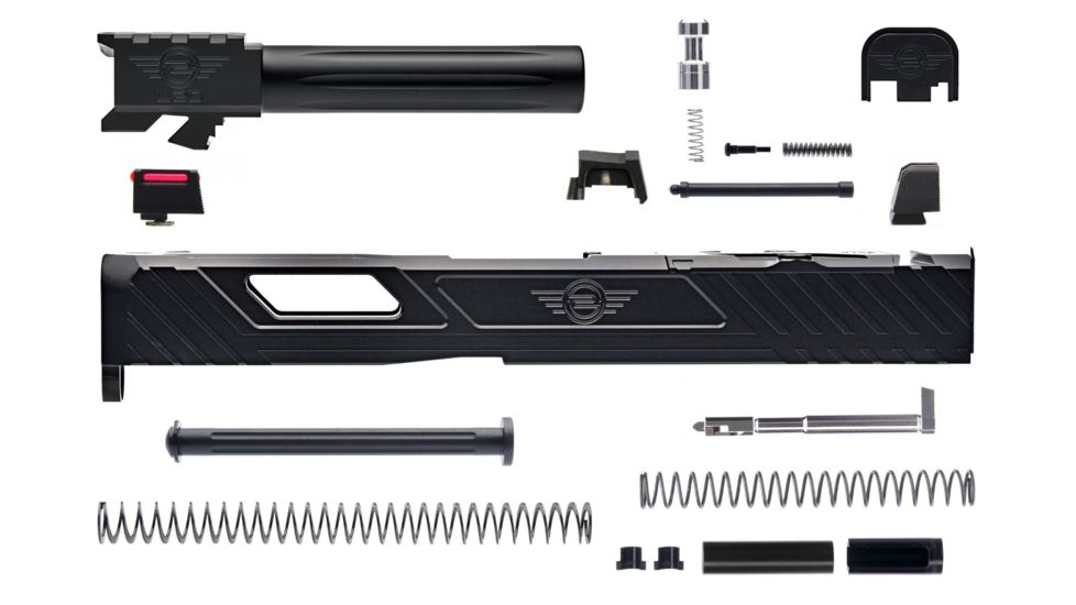 L2D Combat Complete Tyton Upper Non-Threaded, Fits Glock 19 Gen 3, Black LD-CU-T-193-F-BLK-BLK