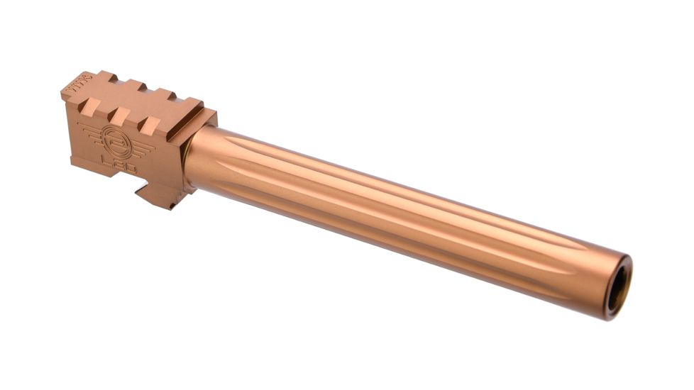 L2D Combat Glock 34 Precision Match Fluted Barrel, Bronze, LD-BBL-PM-34-F-BRZ