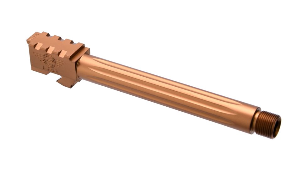 L2D Combat Glock 34 Precision Match Fluted/Threaded Barrel, Bronze, LD-BBL-PM-34-FT-BRZ