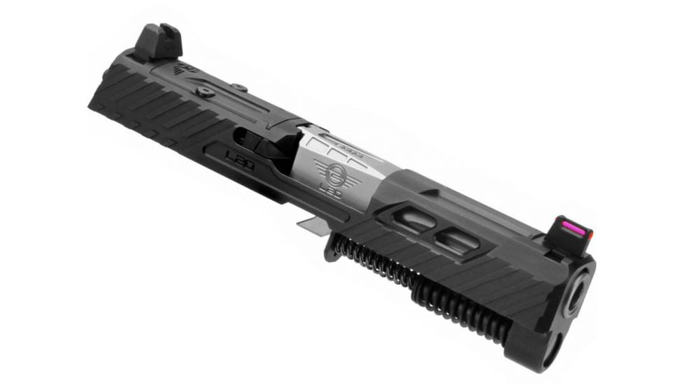 L2D Combat Odyssey Slide Assembly for Sig P320 Compact/X-Carry 3.9, 9mm RMR Ready, Black/Stainless, LD-CU-O-P320C-F-BLK-SS