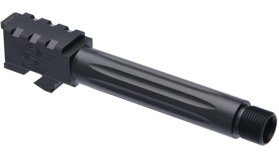 L2D Combat Precision Match Fluted/Threaded Barrel, Glock 17, Black, LD-BBL-PM-17-FT-BLK