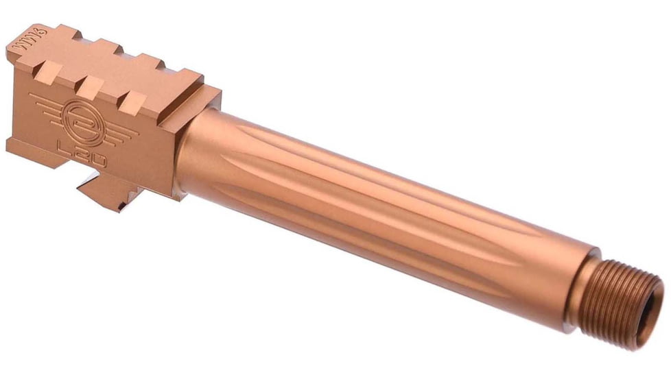 L2D Combat Precision Match Fluted/Threaded Barrel, Glock 17, Bronze, LD-BBL-PM-17-FT-BRZ