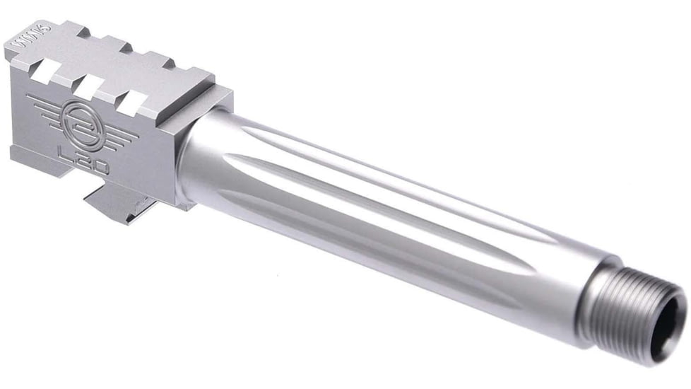 L2D Combat Precision Match Fluted/Threaded Barrel, Glock 17, Stainless, LD-BBL-PM-17-FT-SS
