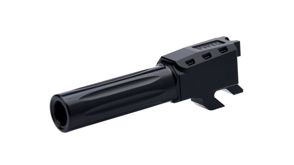 L2D Combat Smith &amp; Wesson M&amp;P Shield 9 Precision Match Fluted Barrel, Black, LD-BBL-PM-S9-F-BLK