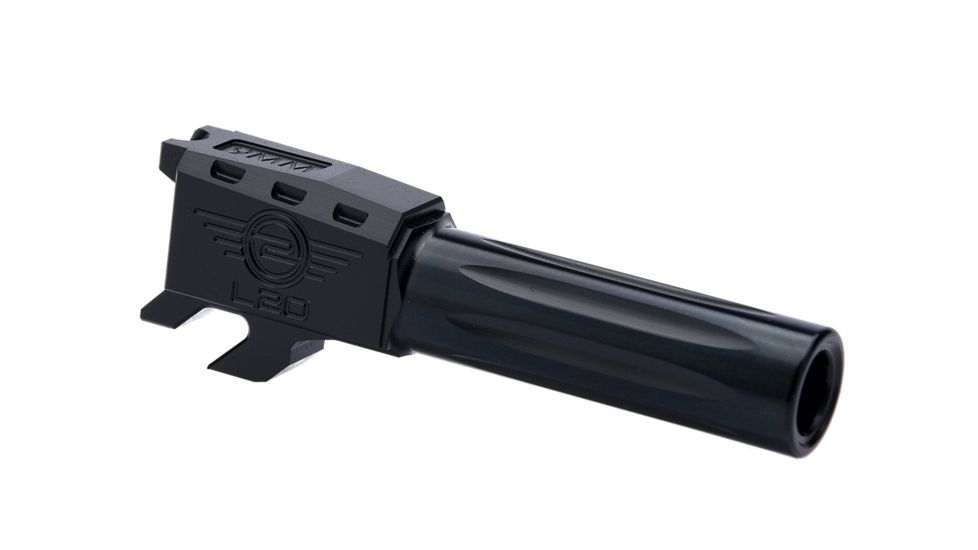 L2D Combat Smith &amp; Wesson M&amp;P Shield 9 Precision Match Fluted Barrel, Black, LD-BBL-PM-S9-F-BLK