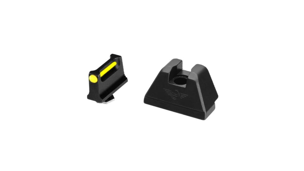 L2D Combat Suppressor Height Fiber Optic Sights, Glock, Yellow, LD-P-FOS-GLK-YL