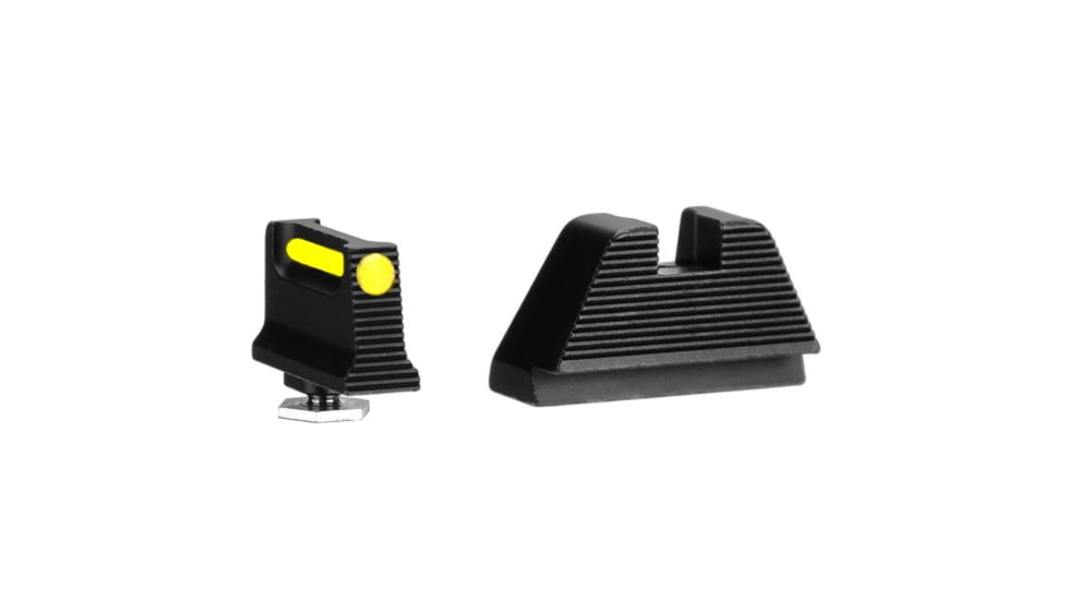 L2D Combat Suppressor Height Fiber Optic Sights, Glock, Yellow, LD-P-FOS-GLK-YL