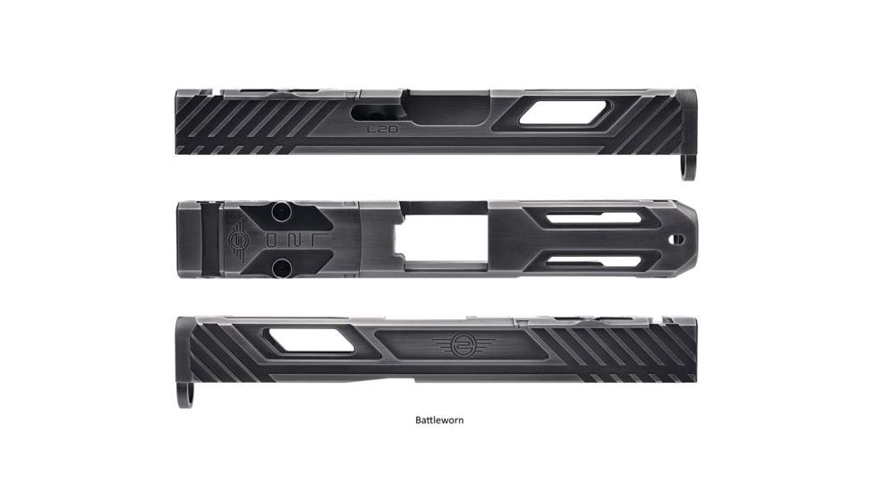 L2D Combat Tyton Slide RMR Ready, Fits Glock 19 Gen 3, Battleworn Cerakote, LD-S-T-193-BW