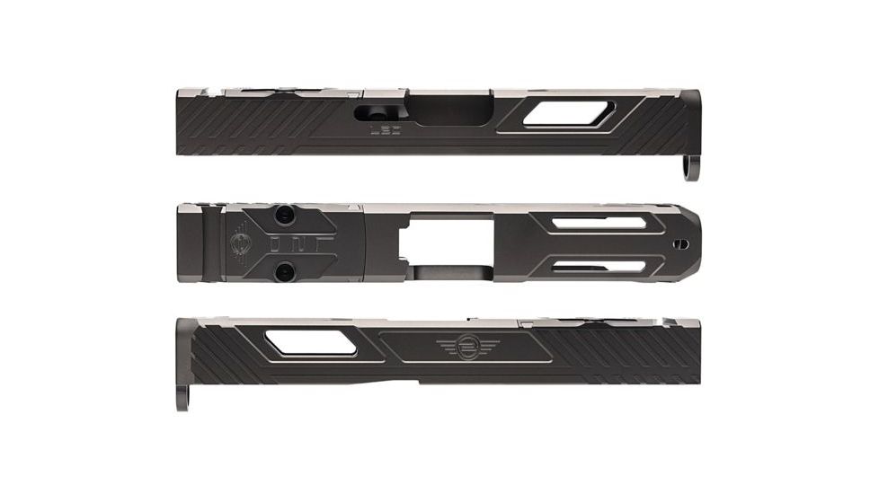 L2D Combat Tyton Slide RMR Ready, Fits Glock 19 Gen 3, DLC Metallic Grey, LD-S-T-193-MG