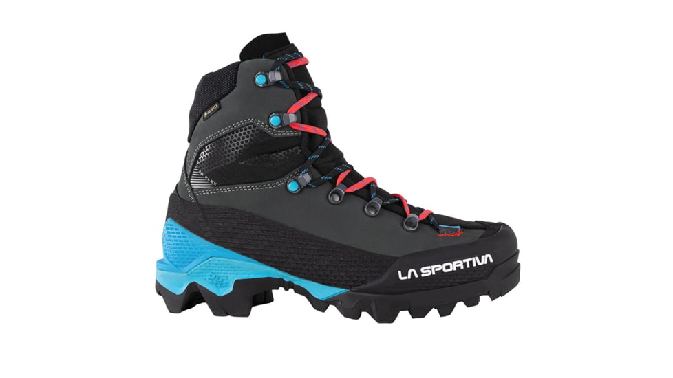 La Sportiva Aequilibrium LT GTX Mountaineering Shoes - Womens, Black/Hibiscus, 37.5, Medium, 21Z-999402-37.5