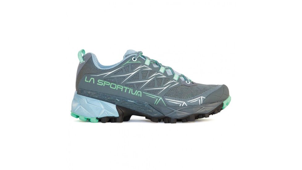 La Sportiva Akyra Trail Running Shoe - Womens, Slate/Jade Green, 38.5, 36E-903704-38.5
