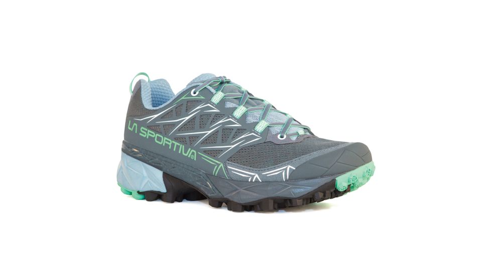 La Sportiva Akyra Trail Running Shoe - Womens, Slate/Jade Green, 42, 36E-903704-42