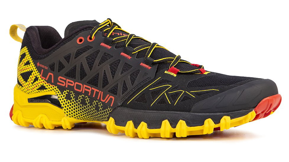 La Sportiva Bushido II GTX Running Shoes - Mens, Black/Yellow, 44.5, Medium, 46Y-999100-44.5