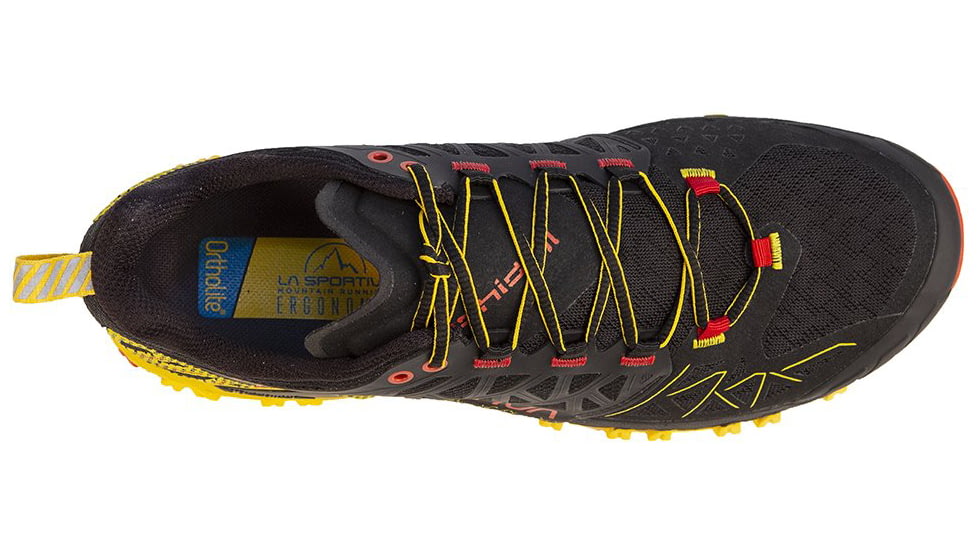 La Sportiva Bushido II GTX Running Shoes - Mens, Black/Yellow, 44.5, Medium, 46Y-999100-44.5