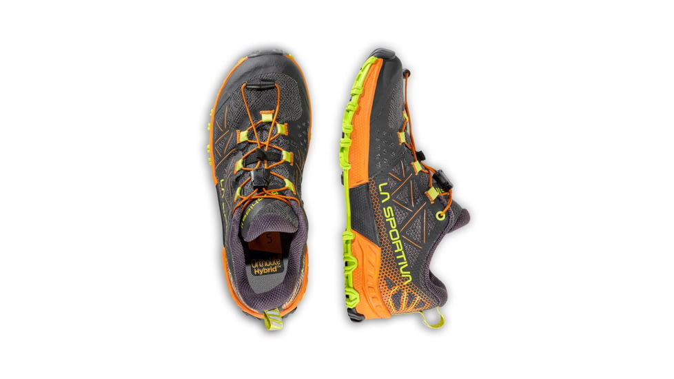 La Sportiva Bushido II Jr Shoes - Kids, Carbon/Hawaiian Sun, 30, 56L-900208-30