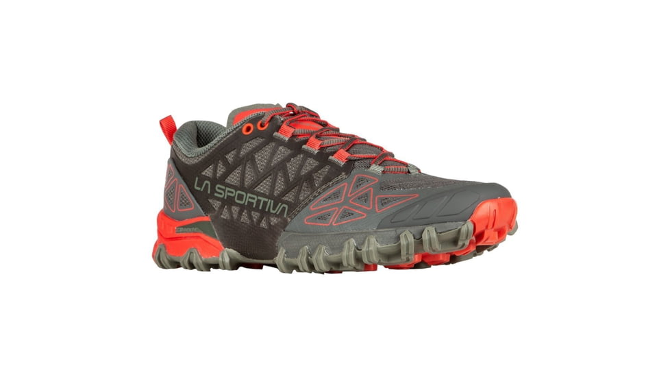 La Sportiva Bushido II Running Shoes - Womens, Carbon/Hibiscus, 38, 36T-900402-38