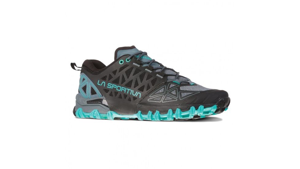 La Sportiva Bushido II Trailrunning Shoes - Womens, Slate/Aqua, 36, 36T-903615-36