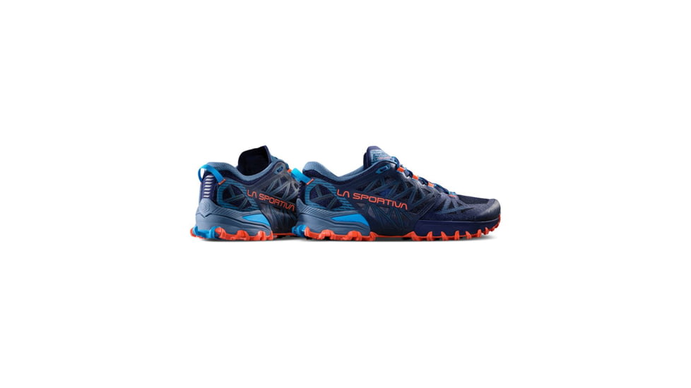 La Sportiva Bushido III Road Running Shoes - Mens, Deep Sea/Cherry Tomato, 44.5, 56S-643322-44.5