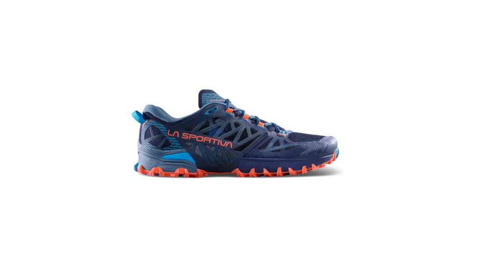 La Sportiva Bushido III Road Running Shoes - Mens, Deep Sea/Cherry Tomato, 44.5, 56S-643322-44.5