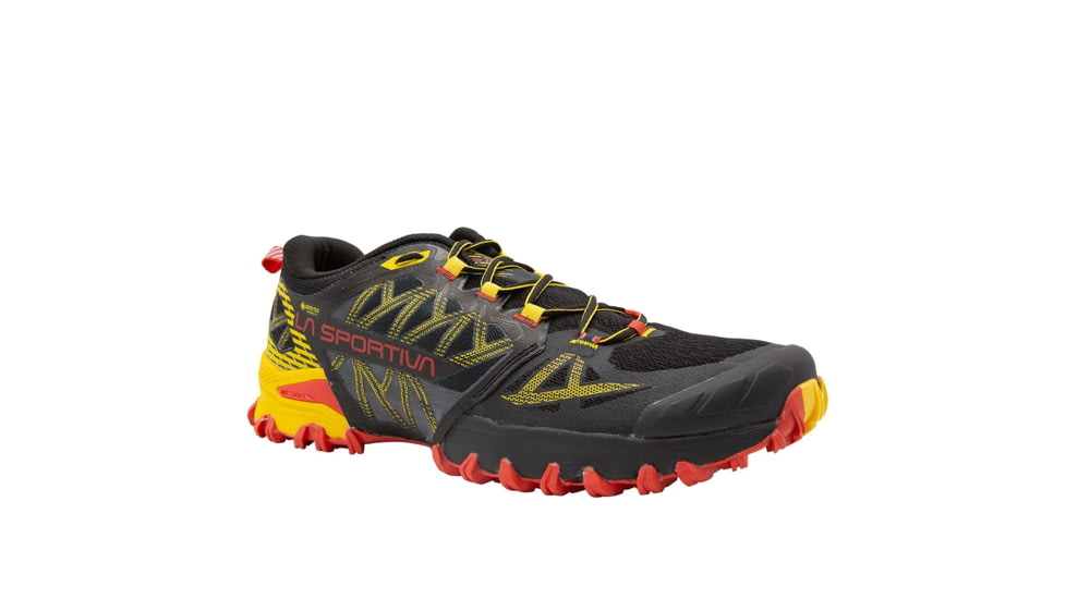 La Sportiva Bushido III GTX Road Running Shoes - Mens, Black/Yellow, 42.5, 56X-999100-42.5