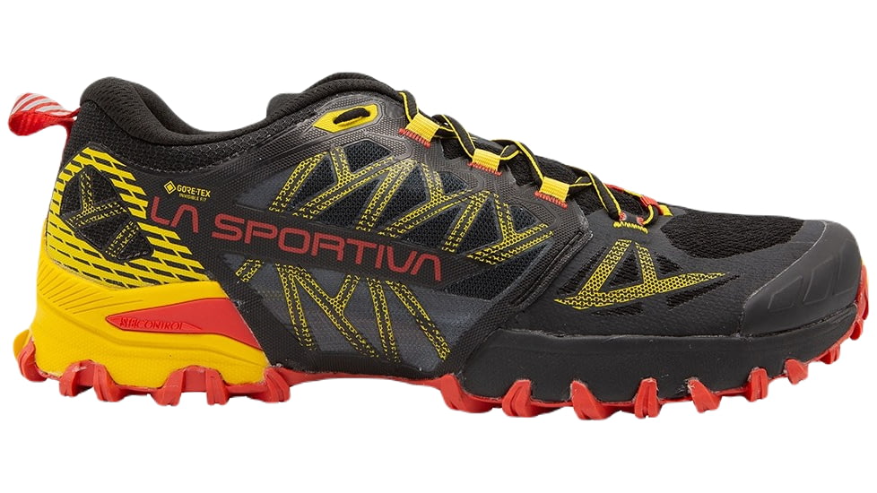 La Sportiva Bushido III GTX Road Running Shoes - Mens, Black/Yellow, 42.5, 56X-999100-42.5
