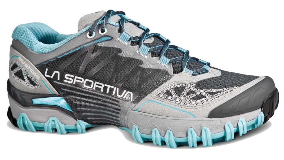 La Sportiva Bushido Trail Running Shoe - Women's-Grey/Ice Blue-Medium-43