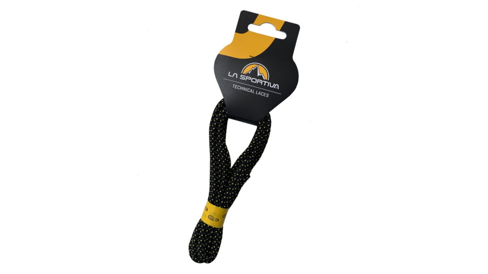 La Sportiva Climbing Shoe Laces, BLACK/YELLOW, 150, 39U-BY-150