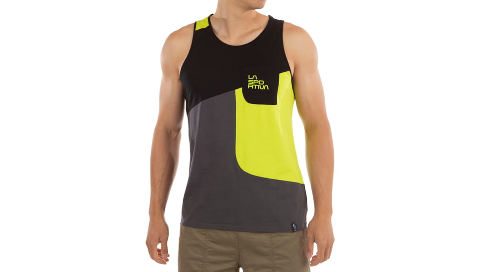 La Sportiva Dude Tank - Mens, Carbon/Lime Punch, Large, N43-900729-L